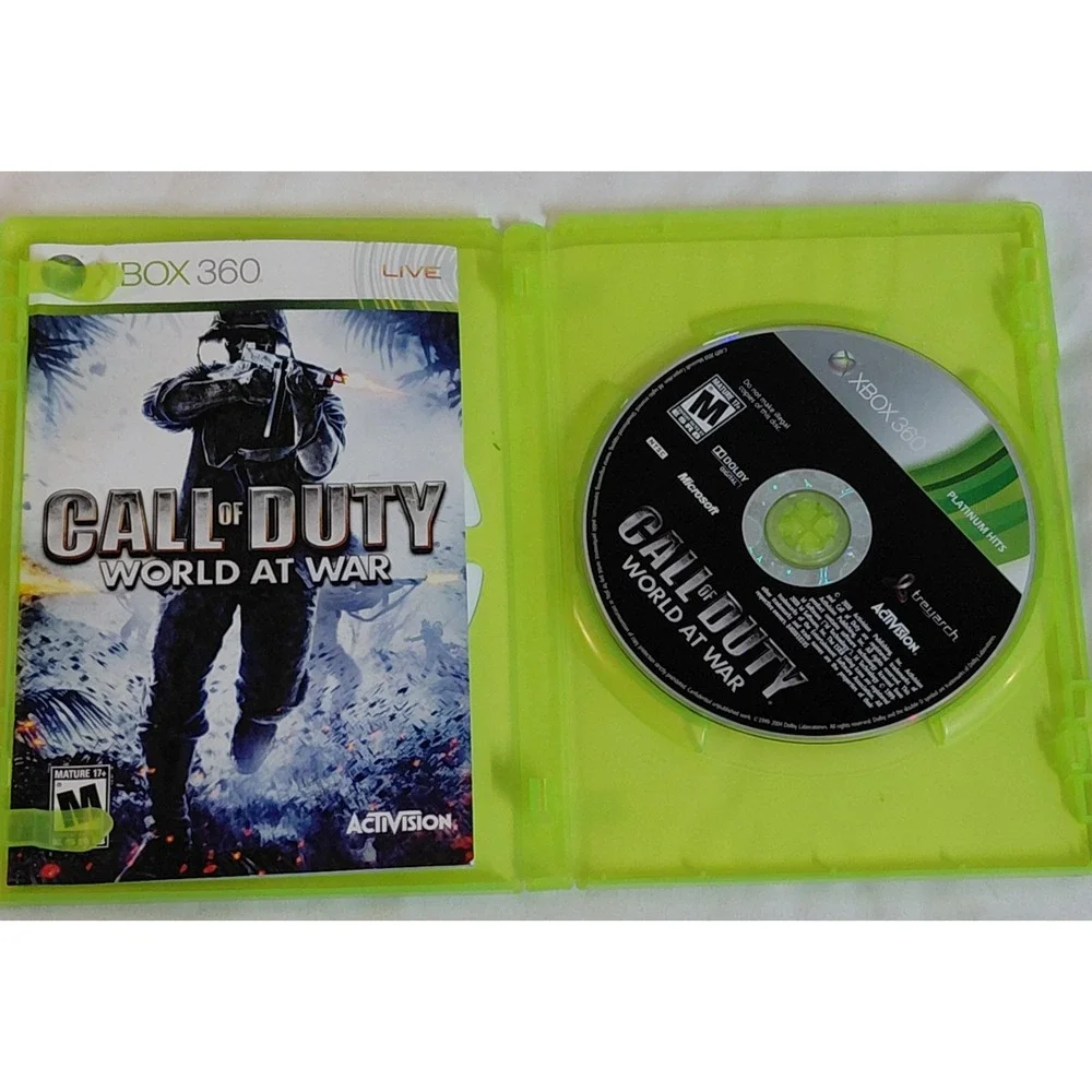 Call of Duty World at War Xbox 360 Platinum Hits Complete w/ Manual CIB